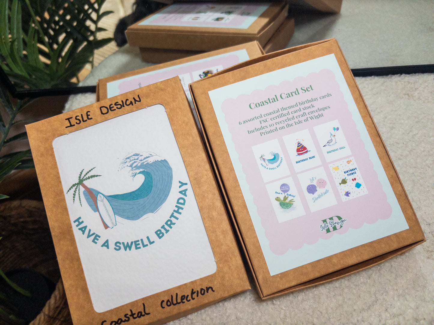 Coastal Card Pack Multipack of 6 Birthday cards