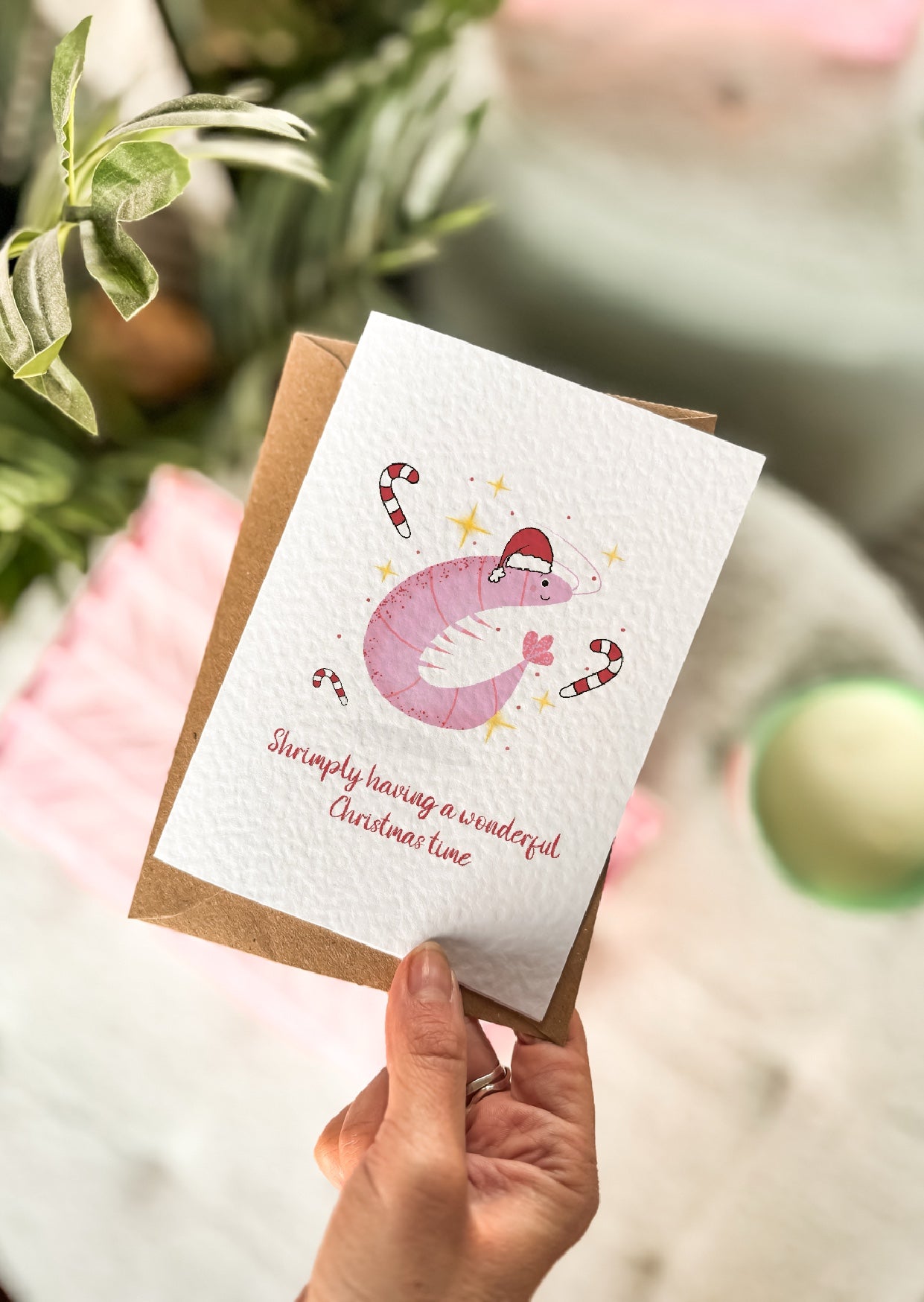 Shrimp Christmas Card