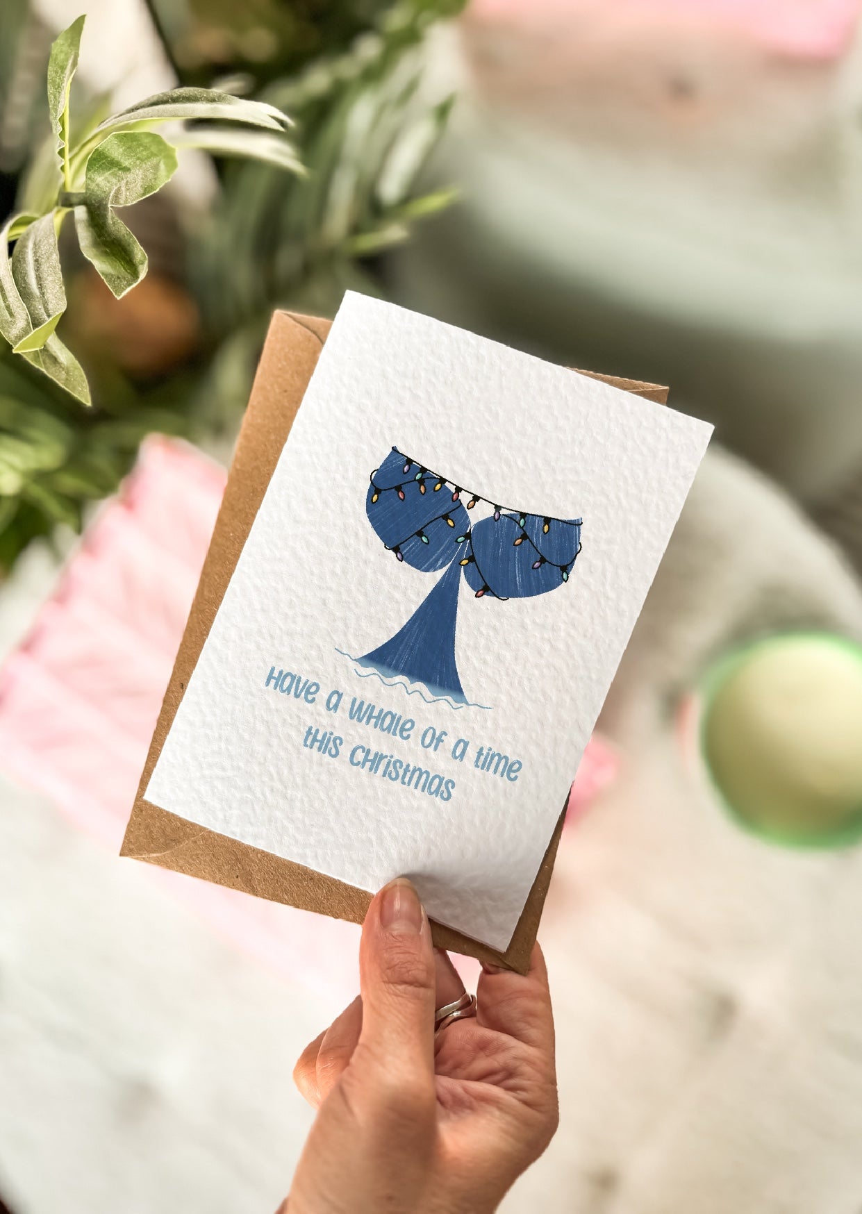 Whale Christmas Card