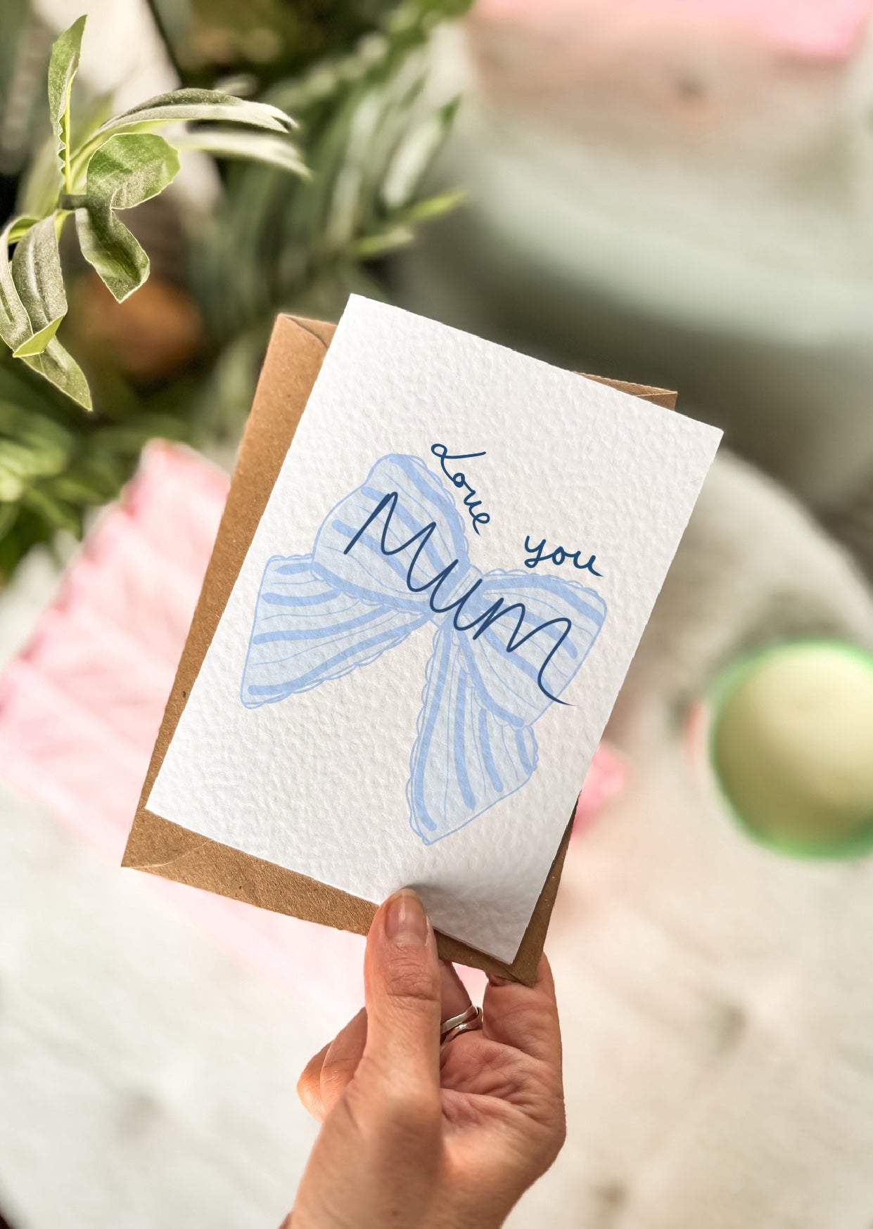 Love You Mum Bow Card