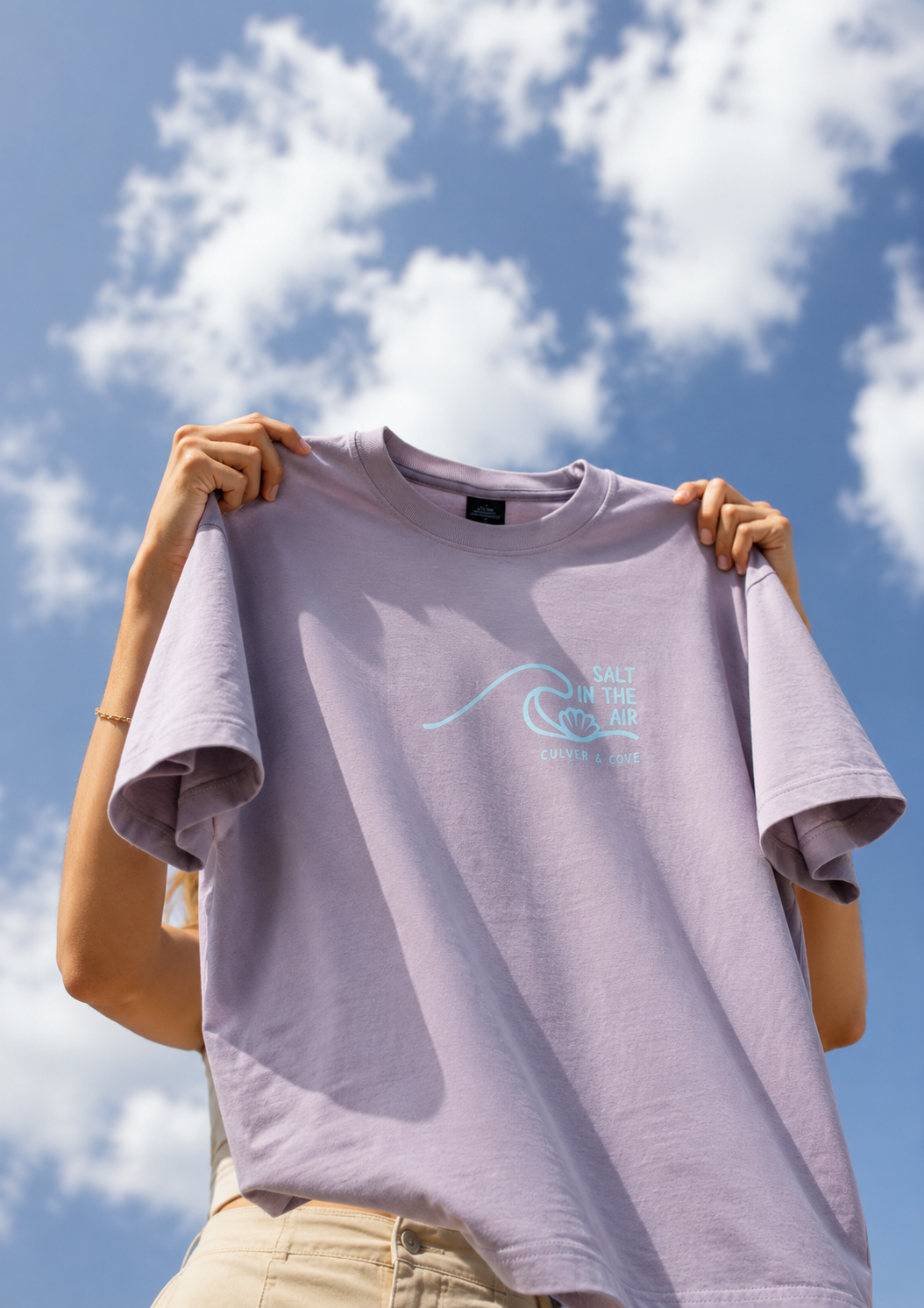 Salt in the Air Unisex Washed Tee - Lavender