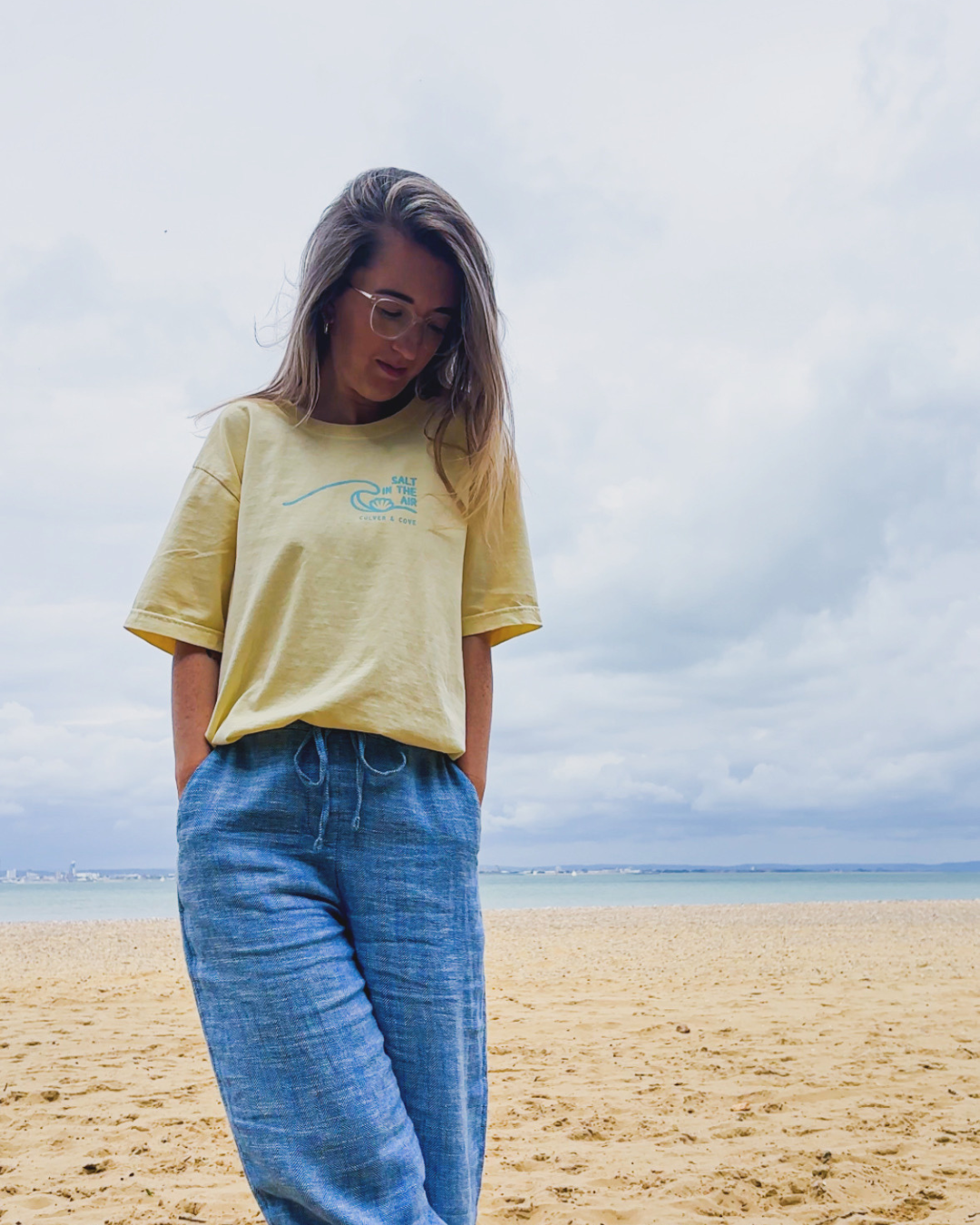 Salt in the Air Unisex Washed Tee - Buttermilk