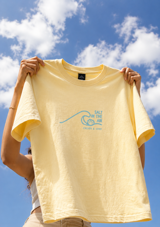 Salt in the Air Unisex Washed Tee - Buttermilk