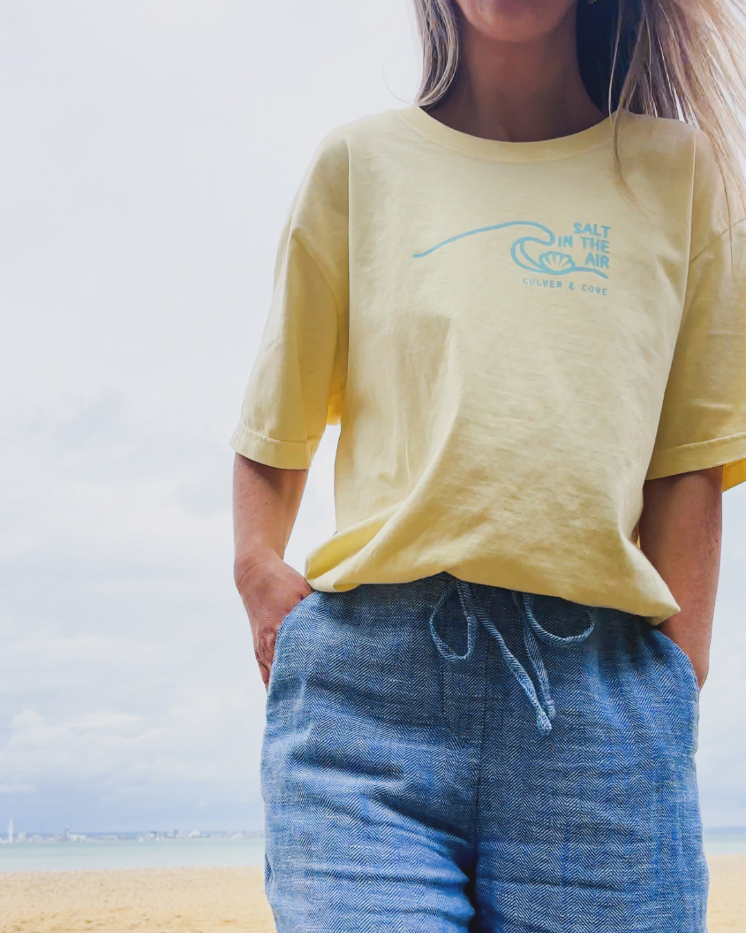 Salt in the Air Unisex Washed Tee - Buttermilk
