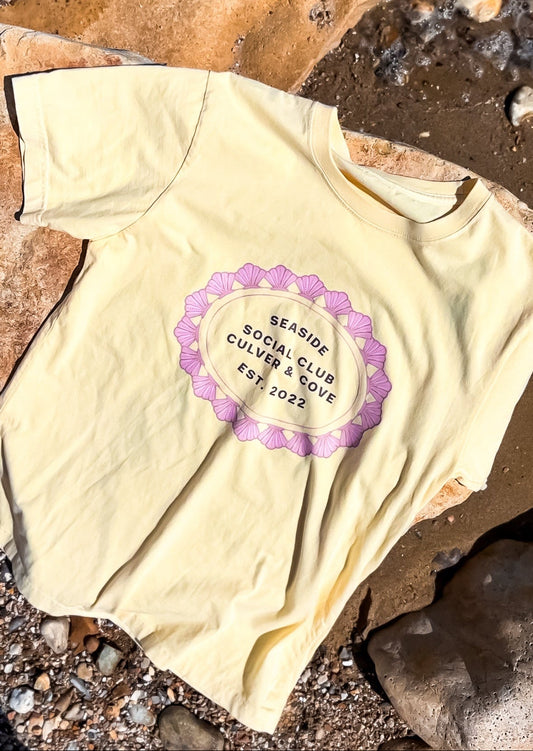 Seaside Social Club Vintage Wash Tee - Buttermilk