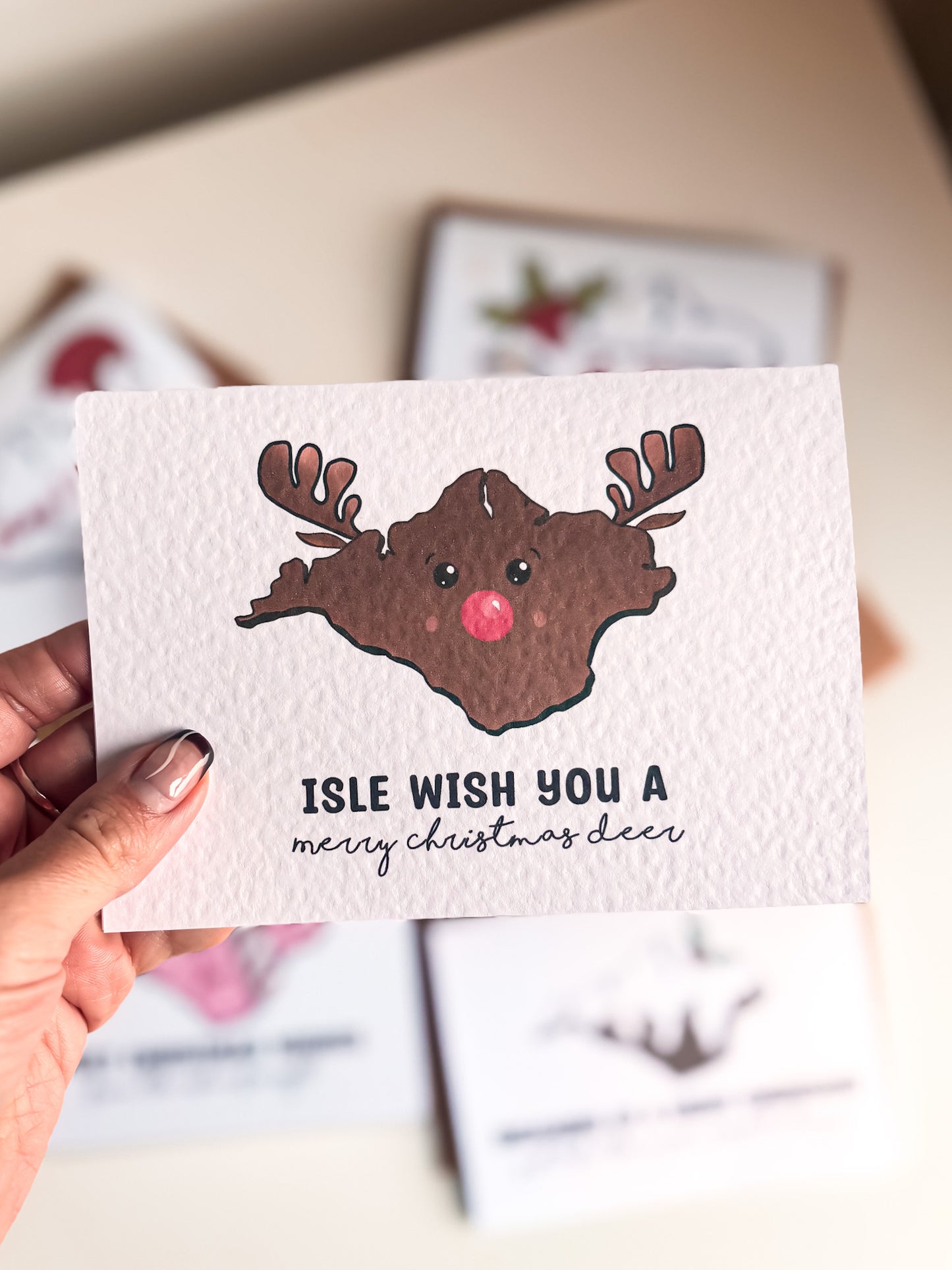 Reindeer - Isle of Wight Christmas Card