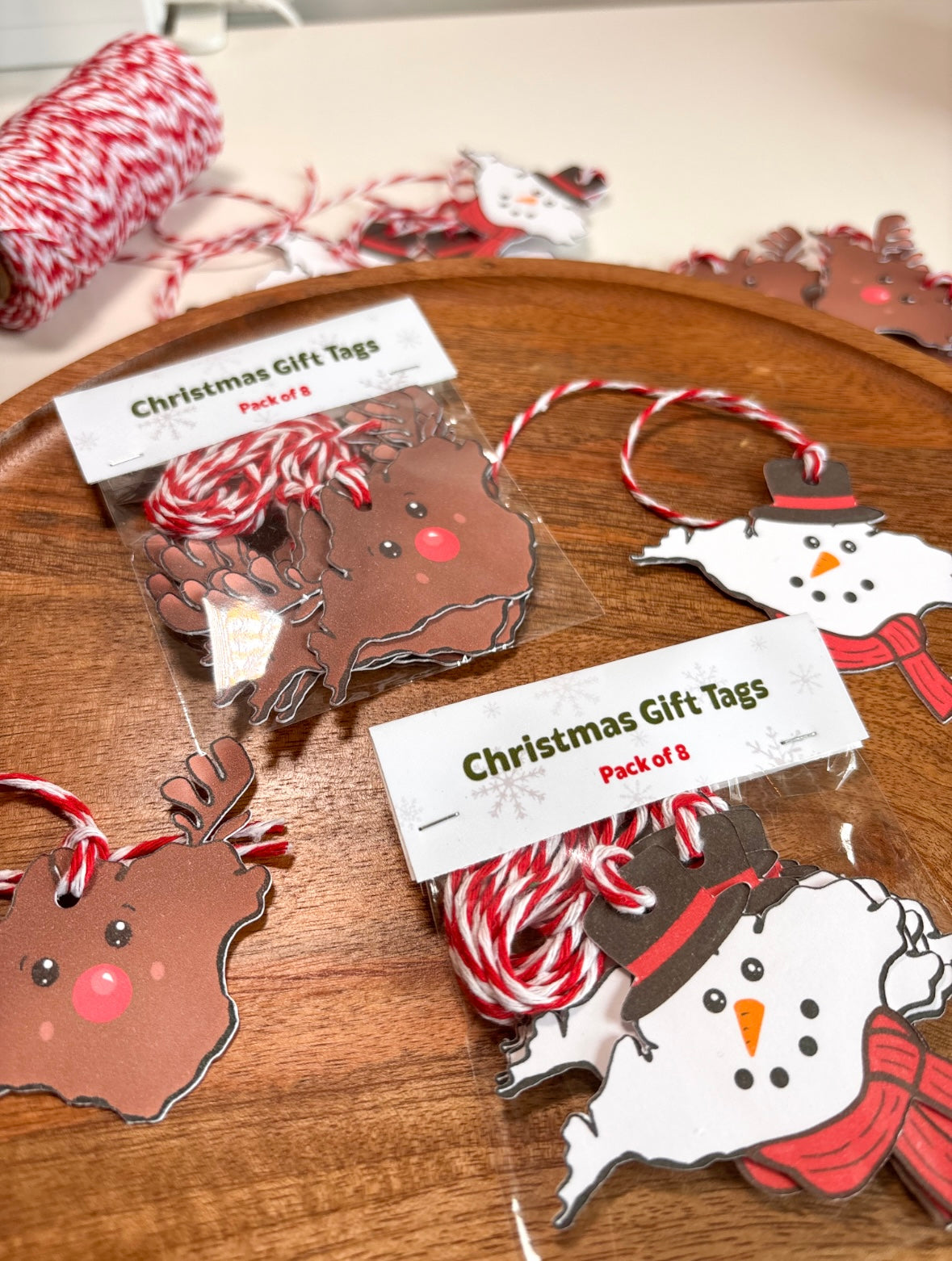 Isle of Wight Snowman Christmas Gift Tags