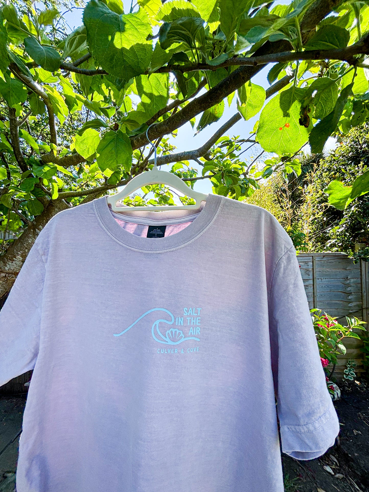 Salt in the Air Unisex Washed Tee - Lavender