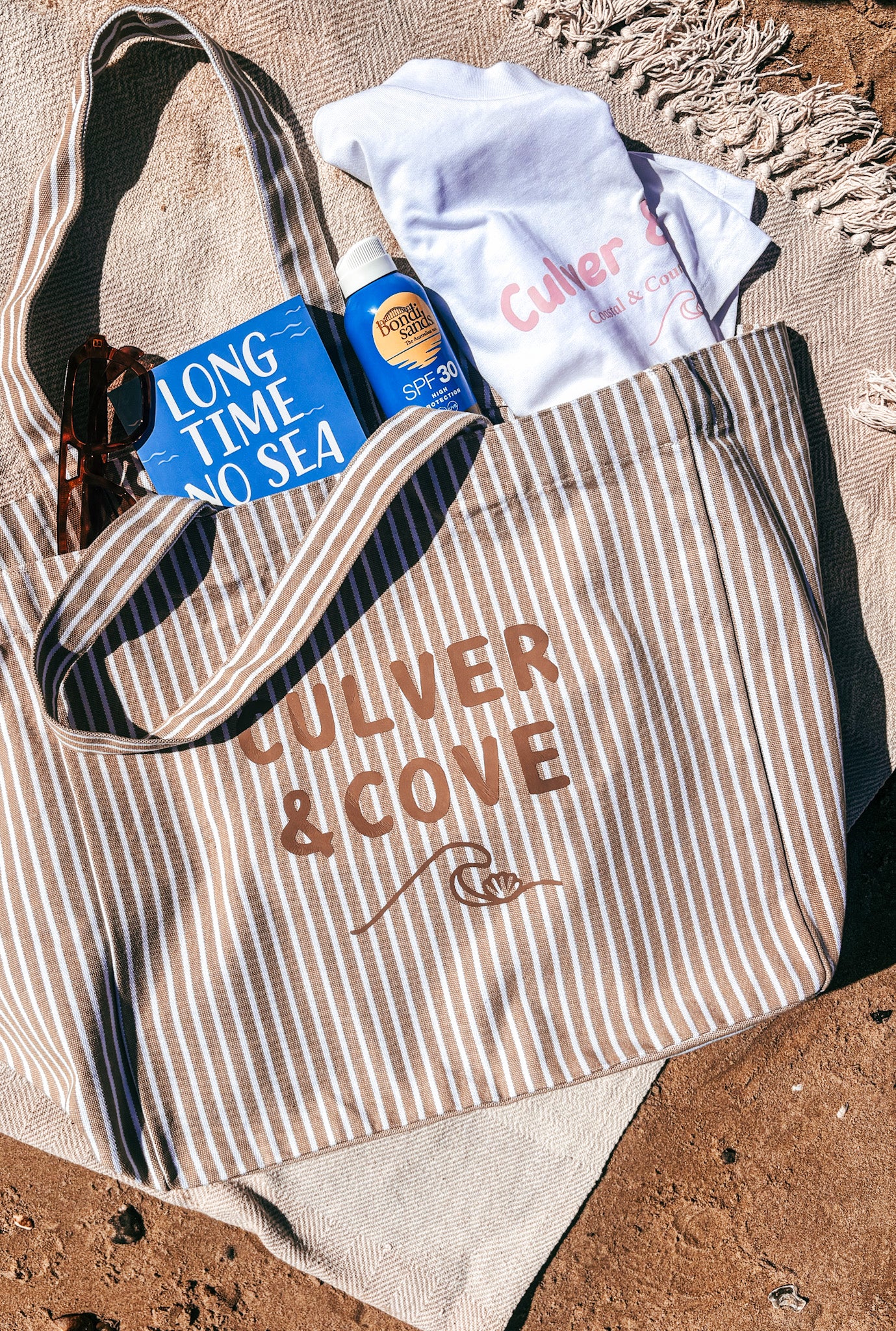 Coastal Stripe Maxi Tote