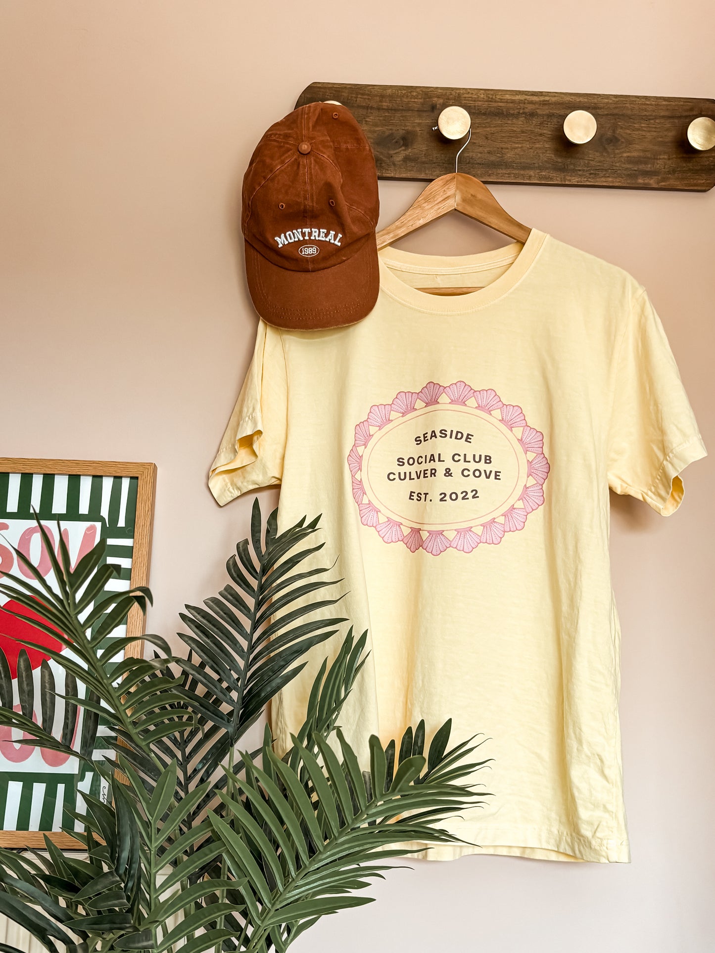 Seaside Social Club Vintage Wash Tee - Buttermilk
