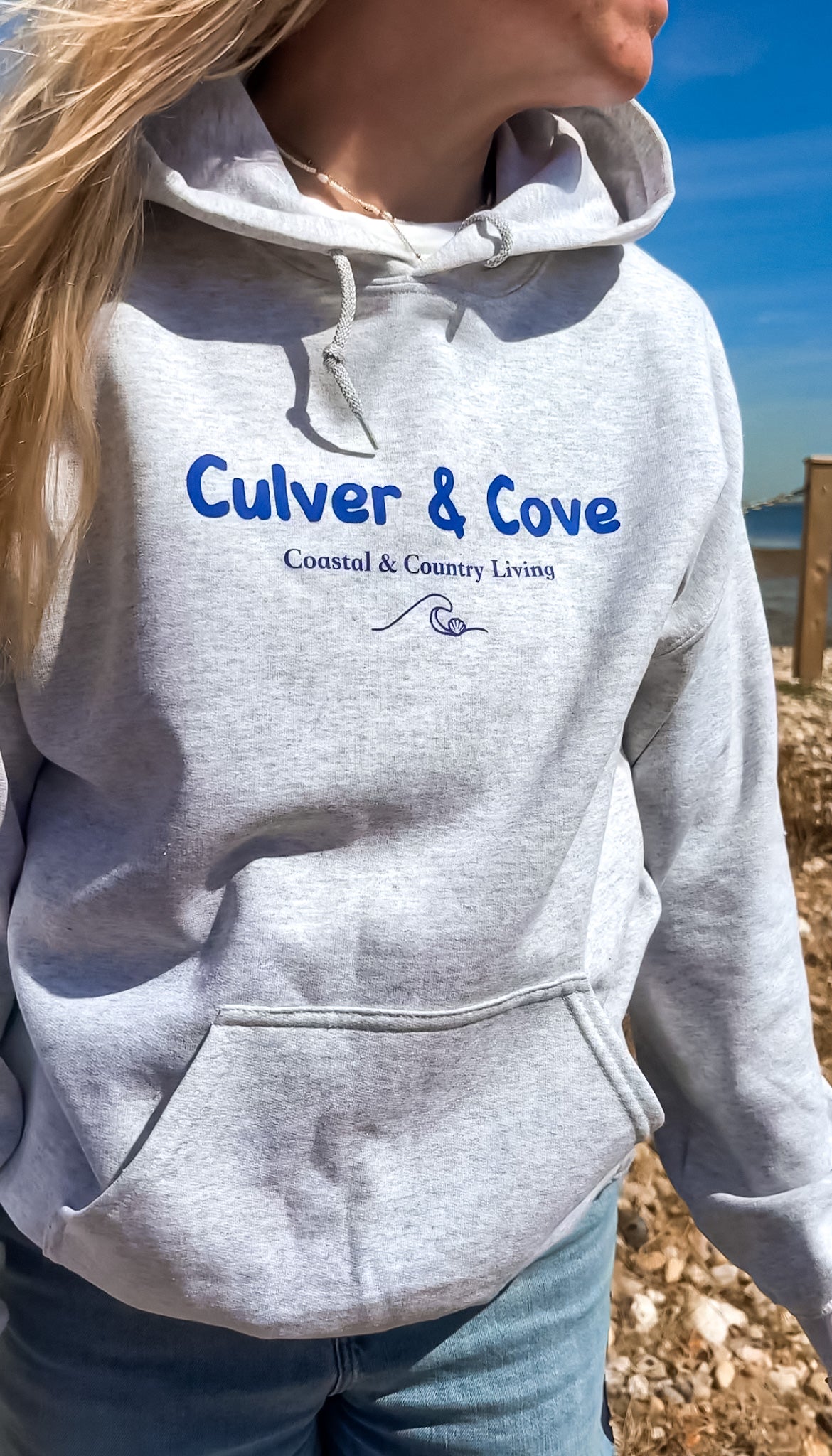 The Coastal & Country Hoodie - Ash Grey