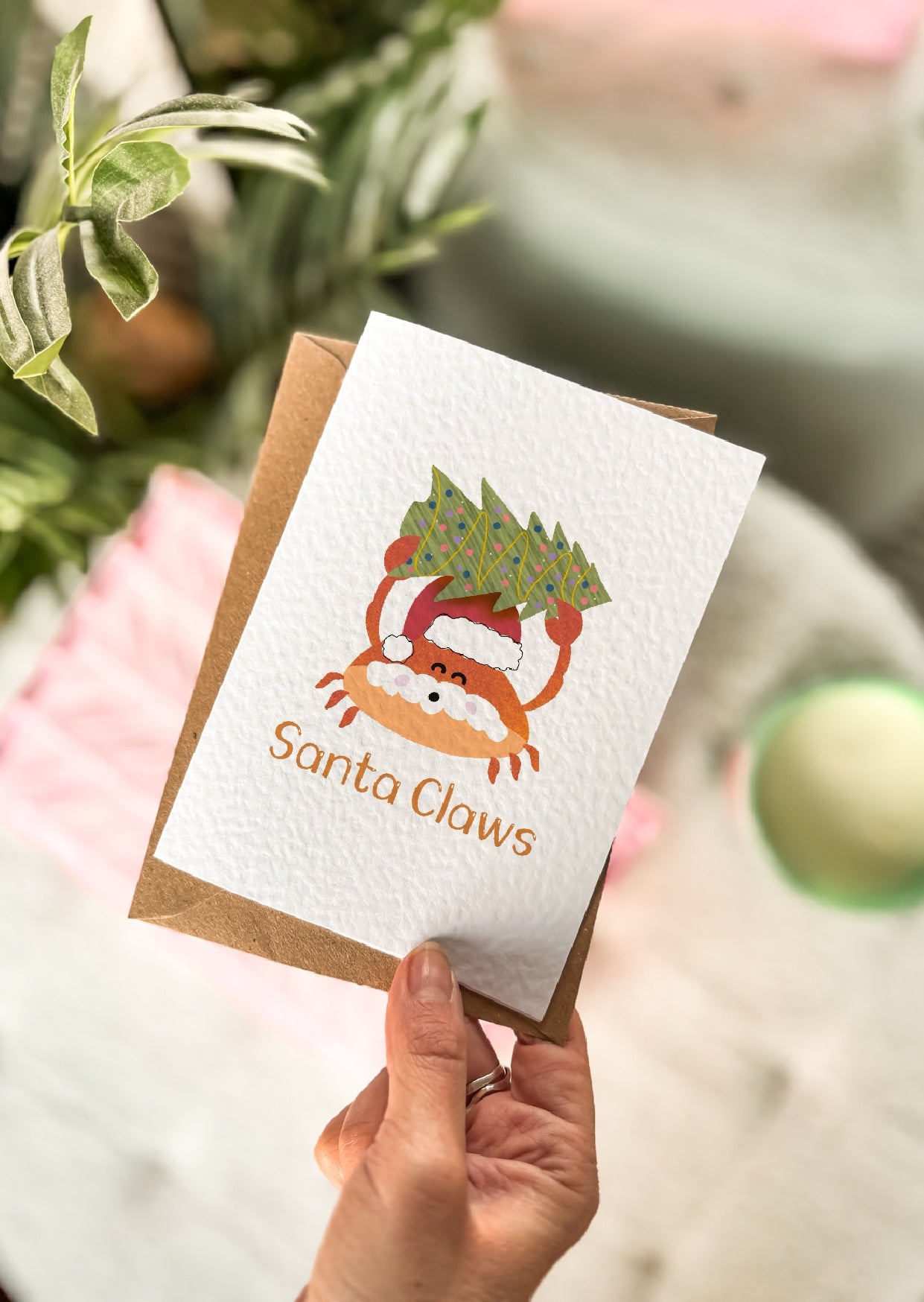 Santa Claws Crab Card