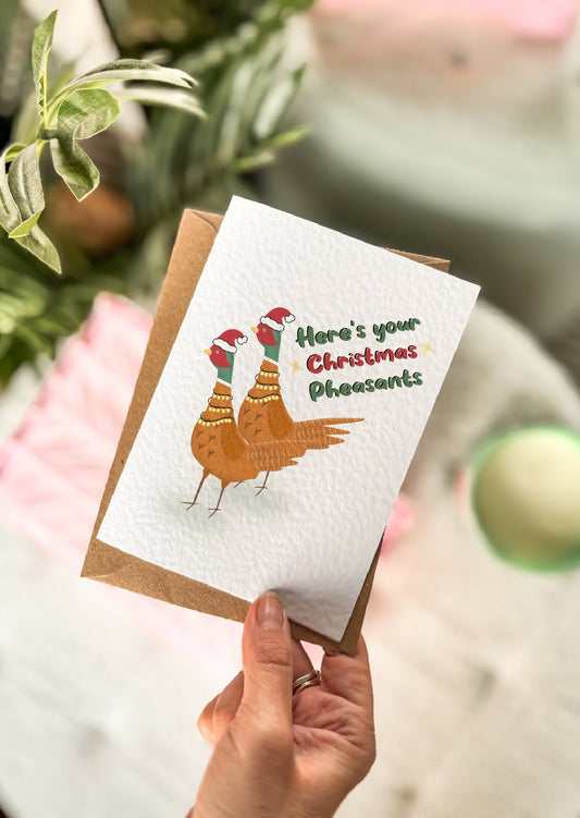Christmas Pheasants Christmas Card