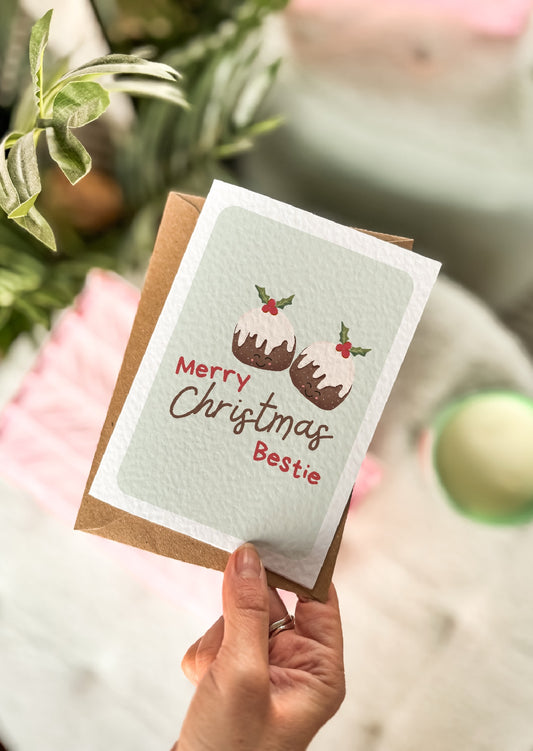 Christmas Pudding Bestie Card