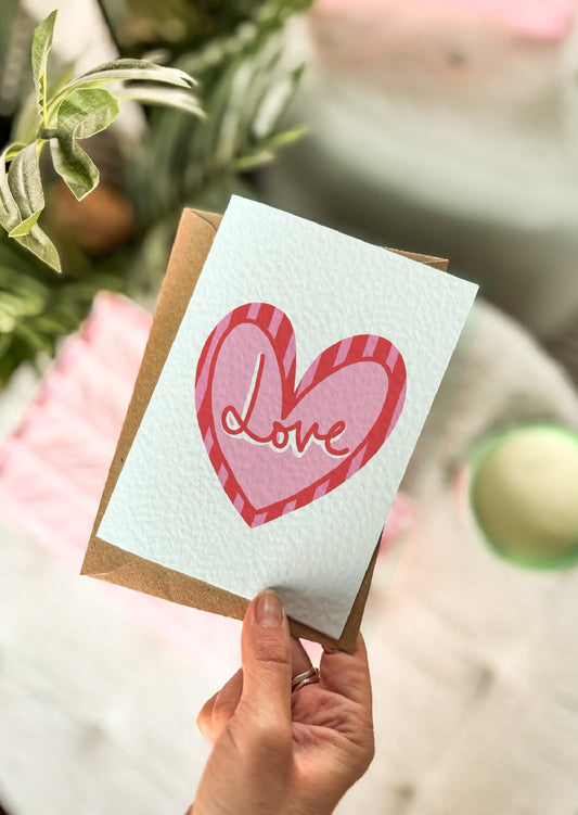 Love Heart Valentines Card