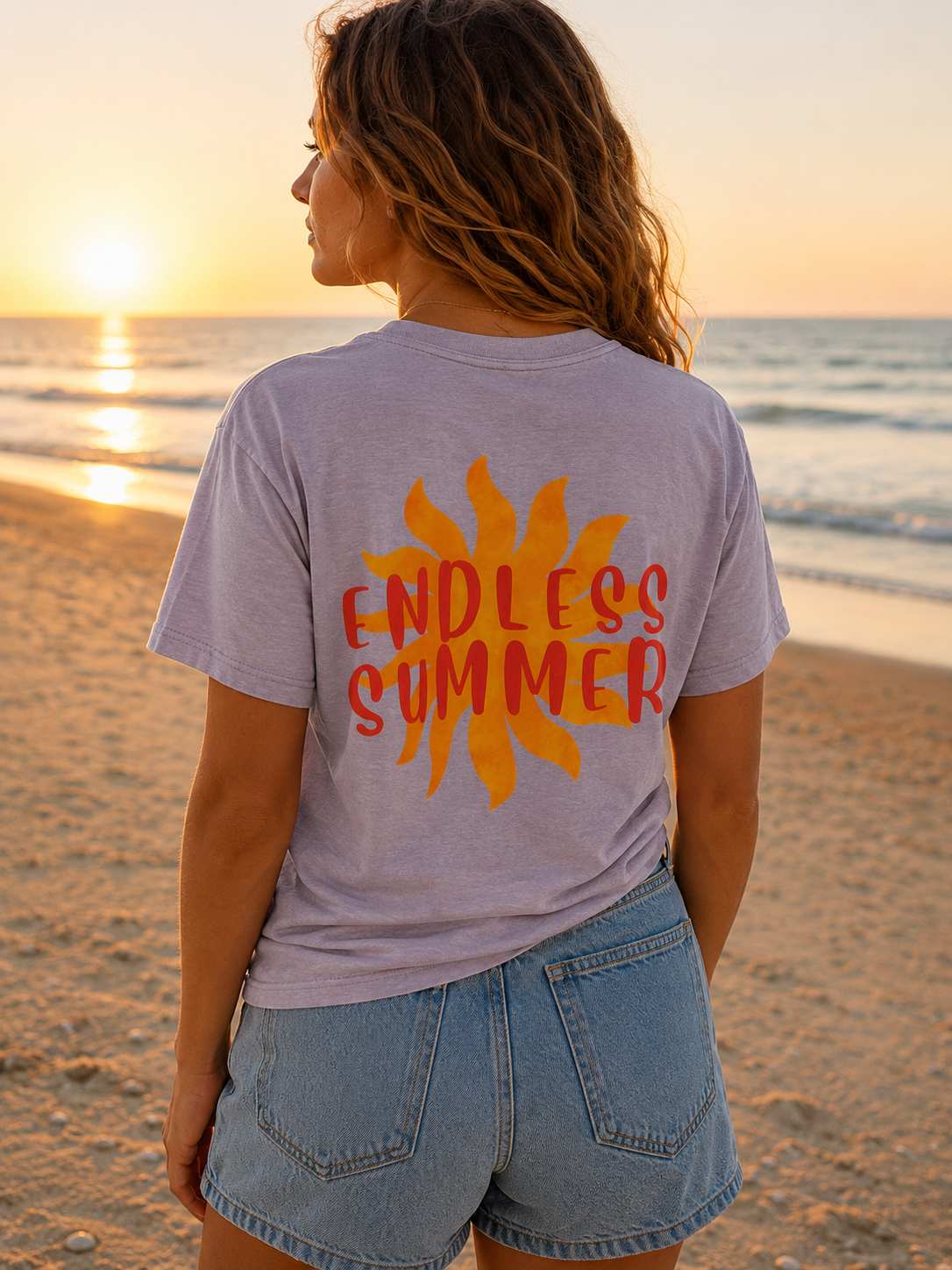 Endless Summer Vintage Wash Tee - Lavender