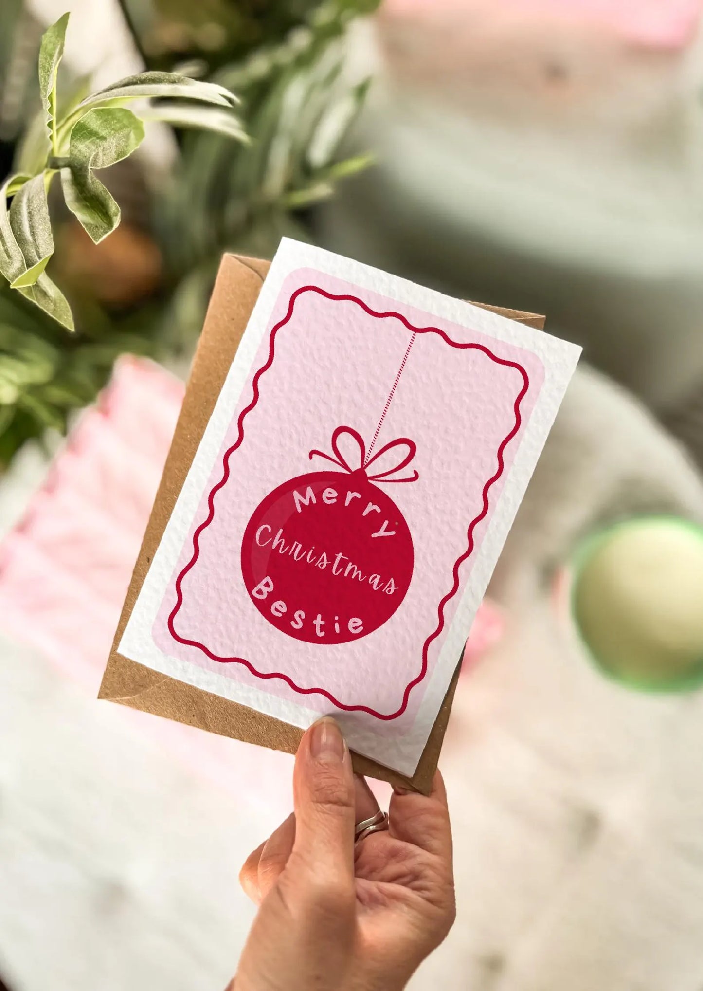 Bestie Bauble Christmas Card
