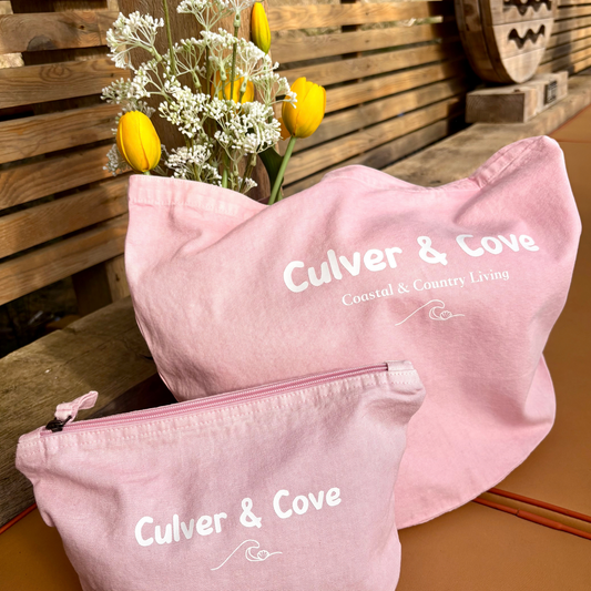 Matching Tote & Accessory Bag Set - Pink